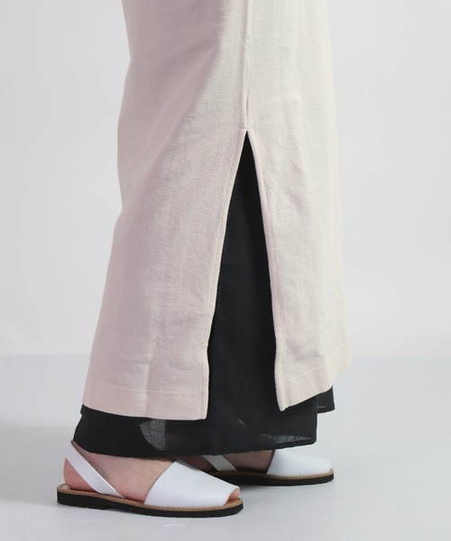 OWLEYE by domingo（アウルアイ バイドミンゴ）の「[ OWLEYE by domingo / アウルアイ ] 竹節編みコットン Vネックワンピース（ワンピース・レディース・チャコールグレー/アイボリー・FREE）」の12枚目の写真