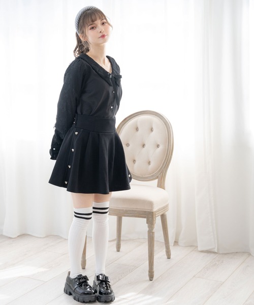 DearMyLoveRose(ディアマイラブローズ)の「選べる衿レースパフスリブラウス(シャツ/ブラウス・レディース・ベビーピンク/ブラック/ピンク系その他/ブラック系その他/ホワイト/ホワイト系その他・MEDIUM/LARGE/LL/3L)」の10枚目の写真