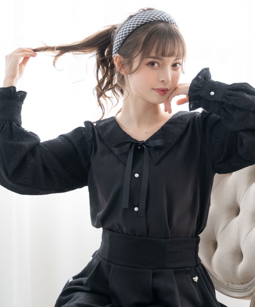 DearMyLoveRose（ディアマイラブローズ）の「選べる衿レースパフスリ