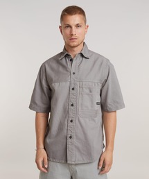 G-STAR | DOUBLE POCKET RELAXED SHIRT/ショートスリーブカラーデニムシャツ(シャツ/ブラウス)