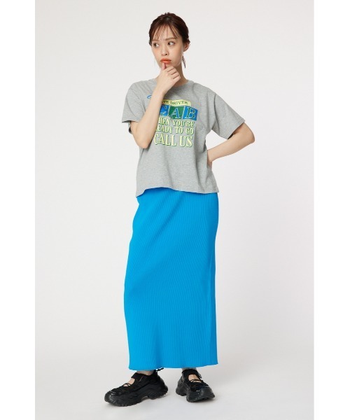 RODEO CROWNS WIDE BOWL（ロデオクラウンズワイドボウル）の「リブニットスカート（スカート・レディース・ブラック/オレンジ/ブルー・FREE）」の7枚目の写真