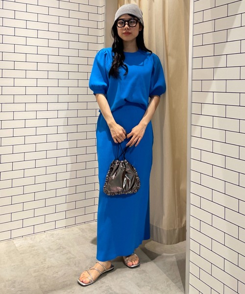 RODEO CROWNS WIDE BOWL（ロデオクラウンズワイドボウル）の「リブニットスカート（スカート・レディース・ブラック/オレンジ/ブルー・FREE）」の15枚目の写真