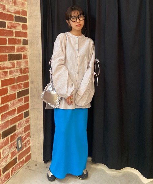 RODEO CROWNS WIDE BOWL（ロデオクラウンズワイドボウル）の「リブニットスカート（スカート・レディース・ブラック/オレンジ/ブルー・FREE）」の17枚目の写真