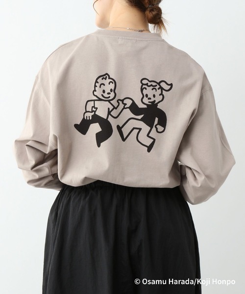 LEPSIM（レプシィム）の「【OSAMU GOODS×LEPSIM】ロングTシャツ　112274（Tシャツ/カットソー・レディース・グレー/チャコールグレー/ベージュ系その他/ホワイト/ホワイト系その他/ベージュ・FREE）」の6枚目の写真