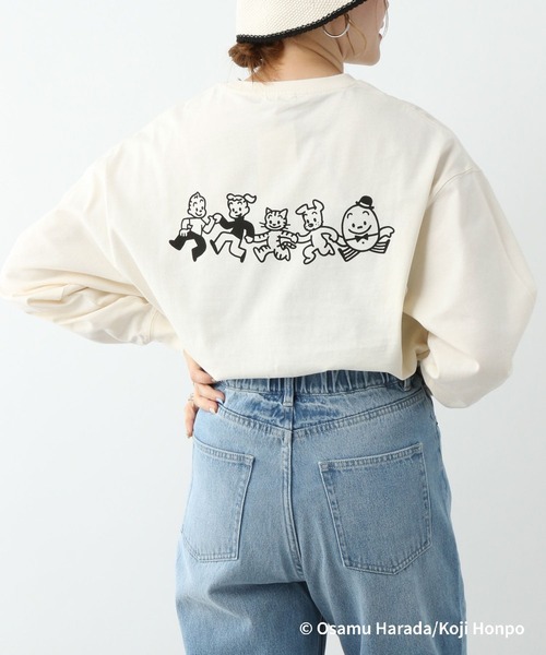 LEPSIM（レプシィム）の「【OSAMU GOODS×LEPSIM】ロングTシャツ　112274（Tシャツ/カットソー・レディース・グレー/チャコールグレー/ベージュ系その他/ホワイト/ホワイト系その他/ベージュ・FREE）」の2枚目の写真