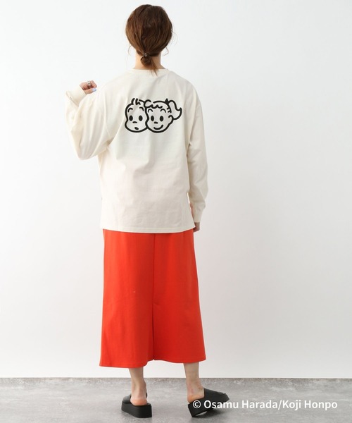 LEPSIM（レプシィム）の「【OSAMU GOODS×LEPSIM】ロングTシャツ　112274（Tシャツ/カットソー・レディース・グレー/チャコールグレー/ベージュ系その他/ホワイト/ホワイト系その他/ベージュ・FREE）」の9枚目の写真