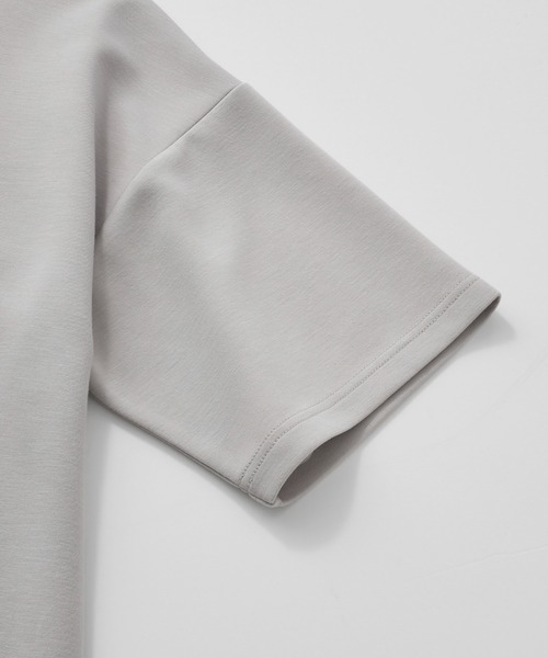 Loose/ルース(ルース)の「ドレープハイポンチ ギミックハーフジップTシャツ(Tシャツ/カットソー・メンズ・ライトグレー/ブラック/ブルーグレー・XS/S/M/L)」の9枚目の写真