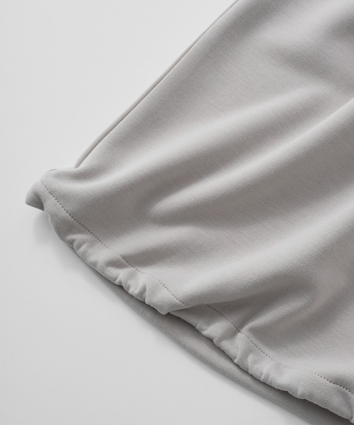 Loose/ルース(ルース)の「ドレープハイポンチ ギミックハーフジップTシャツ(Tシャツ/カットソー・メンズ・ライトグレー/ブラック/ブルーグレー・XS/S/M/L)」の12枚目の写真