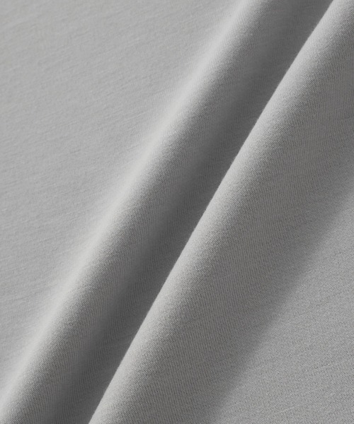 Loose/ルース(ルース)の「ドレープハイポンチ ギミックハーフジップTシャツ(Tシャツ/カットソー・メンズ・ライトグレー/ブラック/ブルーグレー・XS/S/M/L)」の13枚目の写真