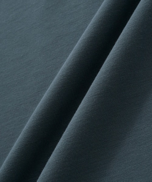 Loose/ルース(ルース)の「ドレープハイポンチ ギミックハーフジップTシャツ(Tシャツ/カットソー・メンズ・ライトグレー/ブラック/ブルーグレー・XS/S/M/L)」の15枚目の写真