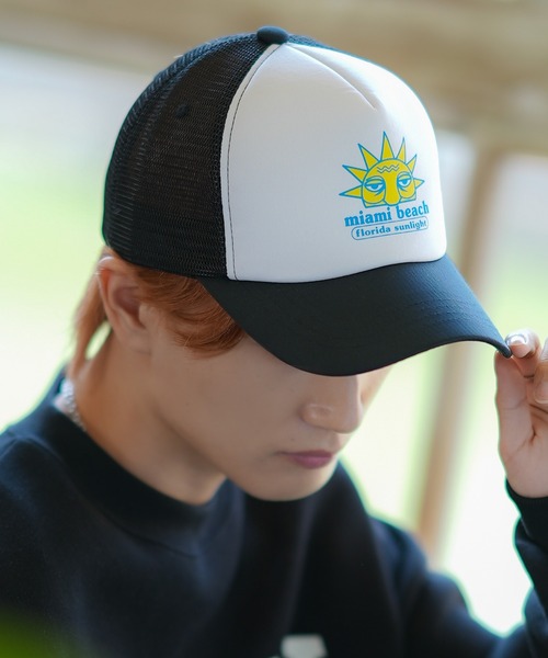 improves(インプローブス)の「メッシュキャップ(キャップ・メンズ・ブラック×ホワイト/ブラック×ブラック/カーキ/ブラック/ホワイト/グレー/レッド/オレンジ/ブラック系/ブラック系1/ブラック系2/グリーン・FREE)」の5枚目の写真