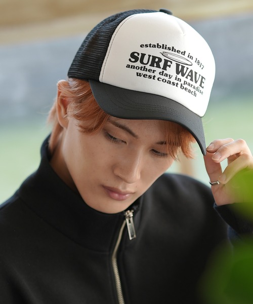 improves(インプローブス)の「メッシュキャップ(キャップ・メンズ・ブラック×ホワイト/ブラック×ブラック/カーキ/ブラック/ホワイト/グレー/レッド/オレンジ/ブラック系/ブラック系1/ブラック系2/グリーン・FREE)」の7枚目の写真