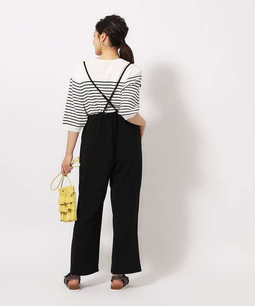 SHOO・LA・RUE（シューラルー）の「◆ツイルサロペット（サロペット/オーバーオール・レディース・ベージュ/ブラック・02/03/04）」の5枚目の写真