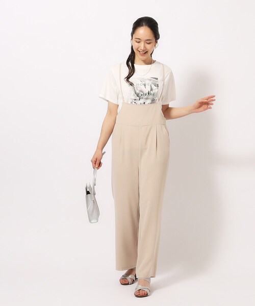 SHOO・LA・RUE（シューラルー）の「◆ツイルサロペット（サロペット/オーバーオール・レディース・ベージュ/ブラック・02/03/04）」の7枚目の写真