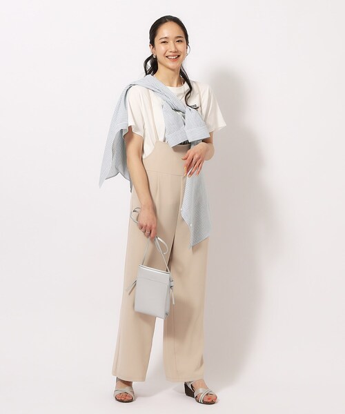 SHOO・LA・RUE（シューラルー）の「◆ツイルサロペット（サロペット/オーバーオール・レディース・ベージュ/ブラック・02/03/04）」の8枚目の写真