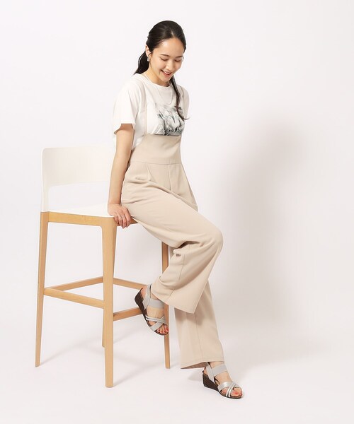 SHOO・LA・RUE（シューラルー）の「◆ツイルサロペット（サロペット/オーバーオール・レディース・ベージュ/ブラック・02/03/04）」の9枚目の写真