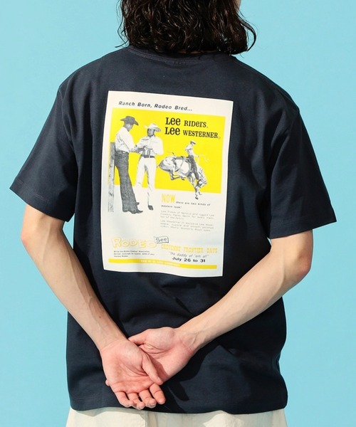 Lee(リー)の「Lee/リー バックプリント オールドアド ネオン ショートスリーブTシャツ(Tシャツ/カットソー・メンズ・ホワイト/グレー/チャコールグレー/グレー系その他/チャコール/ホワイト系その他・SMALL/MEDIUM/X-LARGE/LARGE)」の6枚目の写真