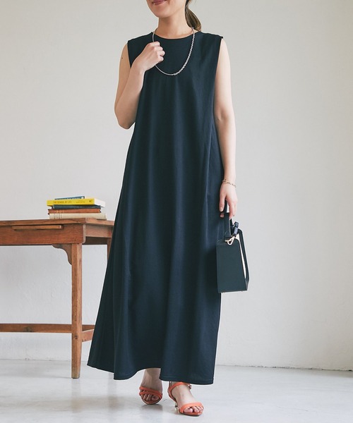 un dix cors(アンディコール)の「2WAY肩タックノースリワンピース(ワンピース・レディース・ブラック/ライトベージュ・FREE)」の1枚目の写真