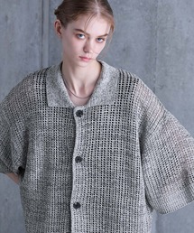 SERACE（セラス）の「【SERACE】Oversize openwork short sleeve mesh cardigan / オーバーサイズ透かし編み半袖メッシュカーディガン（カーディガン/ボレロ）」