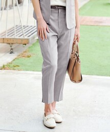 Tiaclasse（ティアクラッセ）の「【洗える】麻調テーパードパンツ（スラックス）」