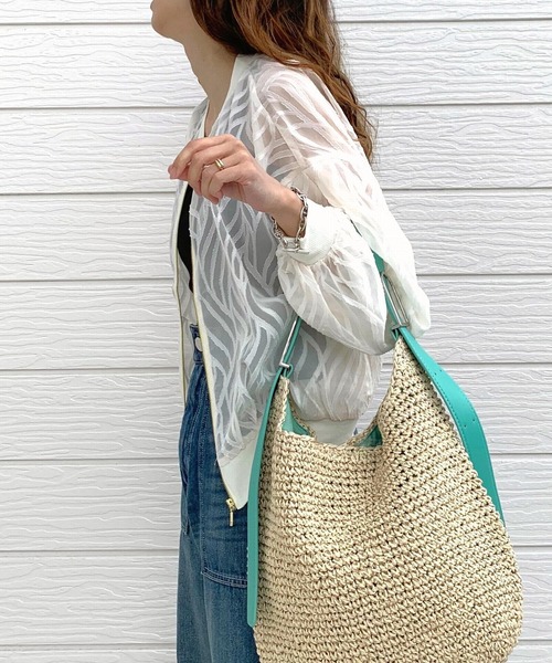 Q（キュー）の「シアージャガードリブブルゾン（ブルゾン・レディース・ブラック/ピンク/アイボリー・MEDIUM）」の19枚目の写真