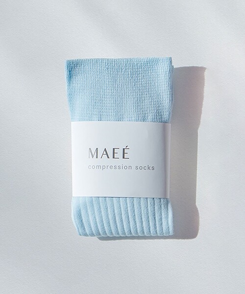 green label relaxing(グリーンレーベルリラクシング)の「<MAEE>コンプレッションソックス(コットンリブ)/ 着圧ソックス / 靴下(ソックス/靴下・レディース・グレー/ブラウン/ワインレッド/ブラック/ライトグレー/ホワイト/レッド/マスタード/ダークグレー/ライトブルー/モカ/ピンク/ライラック/ライトピンク/コバルトブルー・FREE)」の10枚目の写真