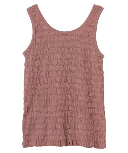 earth music&ecology（アースミュージックアンドエコロジー）の「シャーリングタンクトップ（インナーウェア/肌着・レディース・オフホワイト/ブラック/サックスブルー/ピンク/ベージュ・S/M）」の21枚目の写真