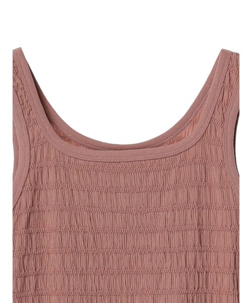 earth music&ecology（アースミュージックアンドエコロジー）の「シャーリングタンクトップ（インナーウェア/肌着・レディース・オフホワイト/ブラック/サックスブルー/ピンク/ベージュ・S/M）」の22枚目の写真