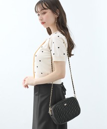 チャーム付キルティングショルダーバッグ