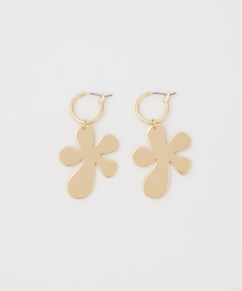 SLY(スライ)の「FLOWER CHARM P/EARRING フラワー チャーム ピアス(ピアス(両耳用)・レディース・ゴールド/シルバー・FREE)」の2枚目の写真