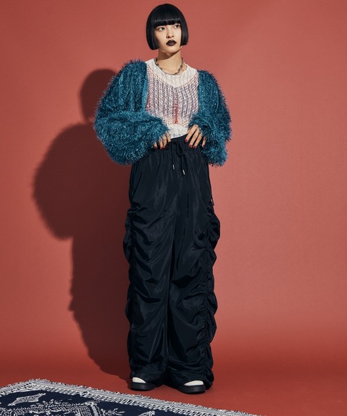 セール】ラインストーンメッシュビスチェ（キャミソール）｜uyu.（ウユ