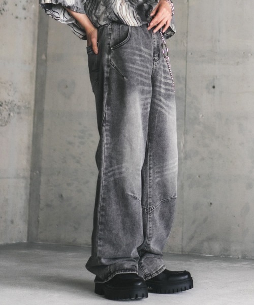 【セール】ビンテージメイクフレアデニムパンツ（デニムパンツ）｜Shoowtime（ショウタイム） 4,860円