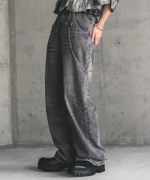 【セール】ビンテージメイクフレアデニムパンツ（デニムパンツ）｜Shoowtime（ショウタイム）