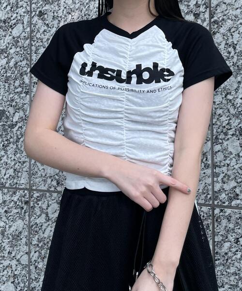 WEGO（ウィゴー）の「WEGO/シャーリングラグラントップス（Tシャツ/カットソー・レディース・ホワイト/ワイン・FREE）」の6枚目の写真