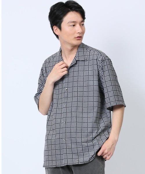 renoma HOMME（レノマオム）の「【ストレッチ 開襟】レノマ オム デジタルプリント オープンカラー半袖シャツ（シャツ/ブラウス・メンズ・ブラック/ホワイト/ネイビー・MEDIUM/X-LARGE/LARGE）」の2枚目の写真