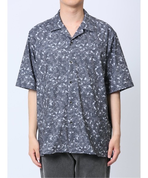 renoma HOMME（レノマオム）の「【ストレッチ 開襟】レノマ オム デジタルプリント オープンカラー半袖シャツ（シャツ/ブラウス・メンズ・ブラック/ホワイト/ネイビー・MEDIUM/X-LARGE/LARGE）」の14枚目の写真