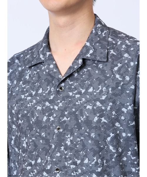 renoma HOMME（レノマオム）の「【ストレッチ 開襟】レノマ オム デジタルプリント オープンカラー半袖シャツ（シャツ/ブラウス・メンズ・ブラック/ホワイト/ネイビー・MEDIUM/X-LARGE/LARGE）」の17枚目の写真