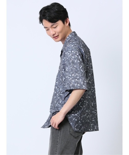 renoma HOMME（レノマオム）の「【ストレッチ 開襟】レノマ オム デジタルプリント オープンカラー半袖シャツ（シャツ/ブラウス・メンズ・ブラック/ホワイト/ネイビー・MEDIUM/X-LARGE/LARGE）」の19枚目の写真