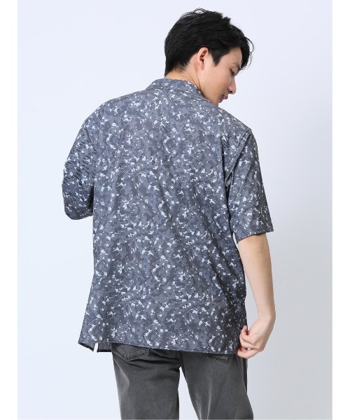 renoma HOMME（レノマオム）の「【ストレッチ 開襟】レノマ オム デジタルプリント オープンカラー半袖シャツ（シャツ/ブラウス・メンズ・ブラック/ホワイト/ネイビー・MEDIUM/X-LARGE/LARGE）」の20枚目の写真