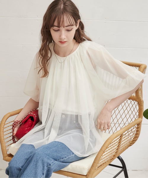 セール】チュール レイヤード ボリュームスリーブ / バルーン