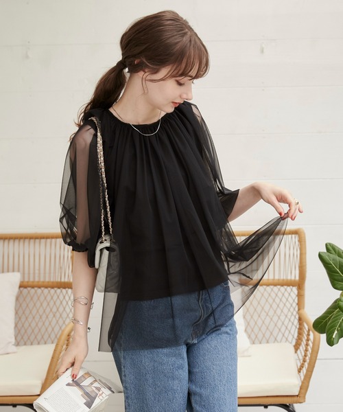 バルーンスリーブくるみジャケット バルーンスリーブ ジャケット - ネイビーブルー | ZARA Japan / 日本
