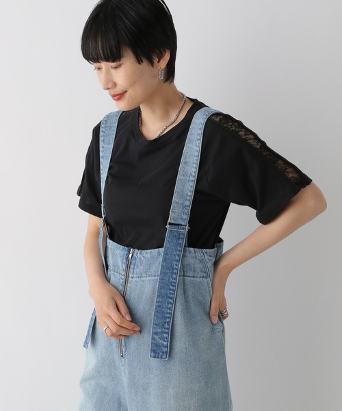 LEPSIM(レプシィム)の「シアーラインT 126524(Tシャツ/カットソー・レディース・ブラック/オフホワイト・FREE)」の22枚目の写真