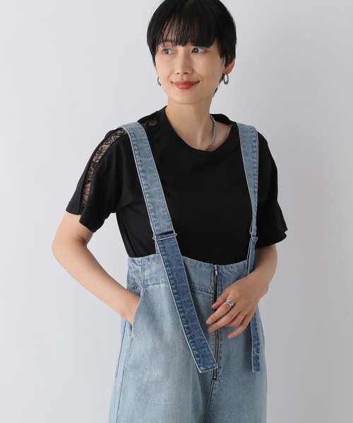 LEPSIM(レプシィム)の「シアーラインT 126524(Tシャツ/カットソー・レディース・ブラック/オフホワイト・FREE)」の15枚目の写真