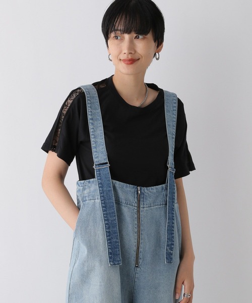 LEPSIM(レプシィム)の「シアーラインT 126524(Tシャツ/カットソー・レディース・ブラック/オフホワイト・FREE)」の16枚目の写真