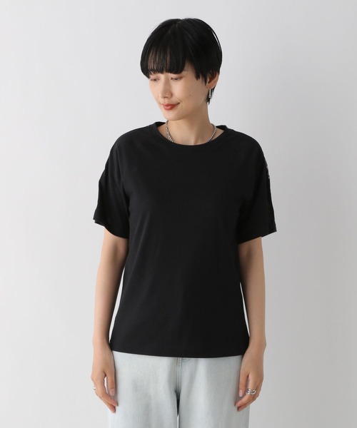 LEPSIM(レプシィム)の「シアーラインT 126524(Tシャツ/カットソー・レディース・ブラック/オフホワイト・FREE)」の20枚目の写真