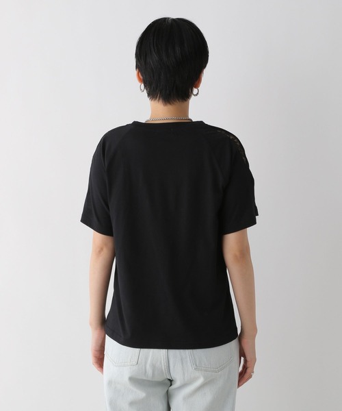 LEPSIM(レプシィム)の「シアーラインT 126524(Tシャツ/カットソー・レディース・ブラック/オフホワイト・FREE)」の12枚目の写真