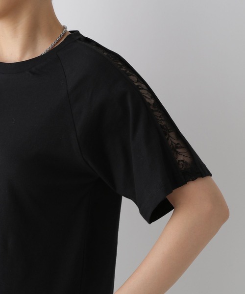 LEPSIM(レプシィム)の「シアーラインT 126524(Tシャツ/カットソー・レディース・ブラック/オフホワイト・FREE)」の14枚目の写真