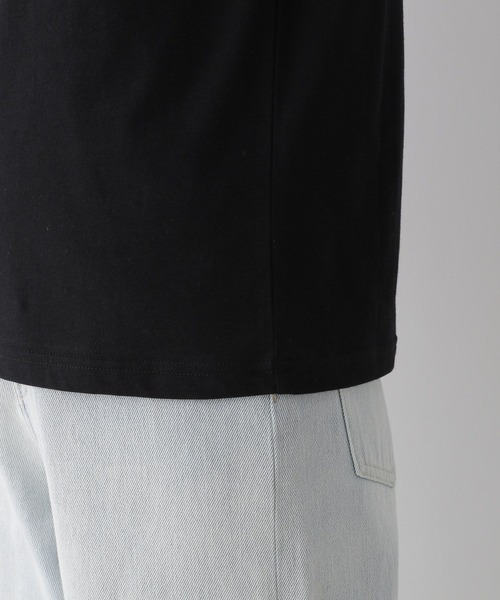 LEPSIM(レプシィム)の「シアーラインT 126524(Tシャツ/カットソー・レディース・ブラック/オフホワイト・FREE)」の4枚目の写真
