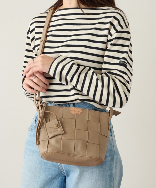 toleur(トーラ)の「【toleur】カウレザー太メッシュショルダー 11871 ※(ショルダーバッグ・レディース・ブラック/キャメル/グレイッシュベージュ・FREE)」の3枚目の写真