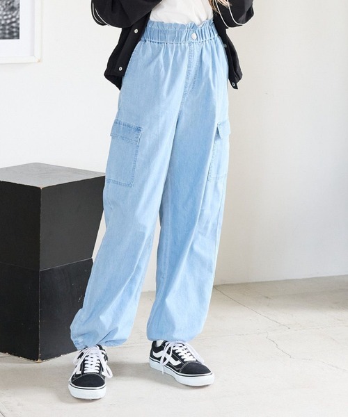 GLOBAL WORK（グローバルワーク）の「DRYドロストカーゴパンツ/125083（カーゴパンツ・キッズ・グレー/ミント/ピンク/ブラック/サックスブルー/ブラック系その他・120cm/130cm/140cm/150cm/160cm）」の5枚目の写真